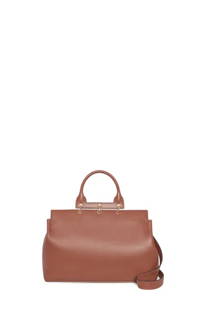 Gabriela Hearst Small Amethyst Bag In Cognac Nappa Leather