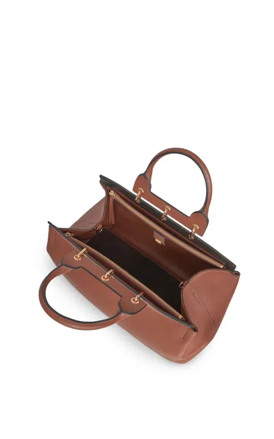 Gabriela Hearst Small Amethyst Bag In Cognac Nappa Leather