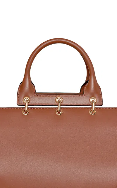 Gabriela Hearst Small Amethyst Bag In Cognac Nappa Leather
