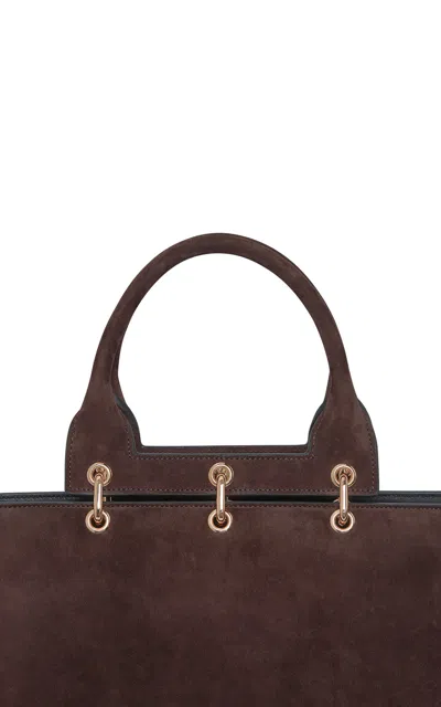 Gabriela Hearst Small Amethyst Bag In Dark Brown Suede