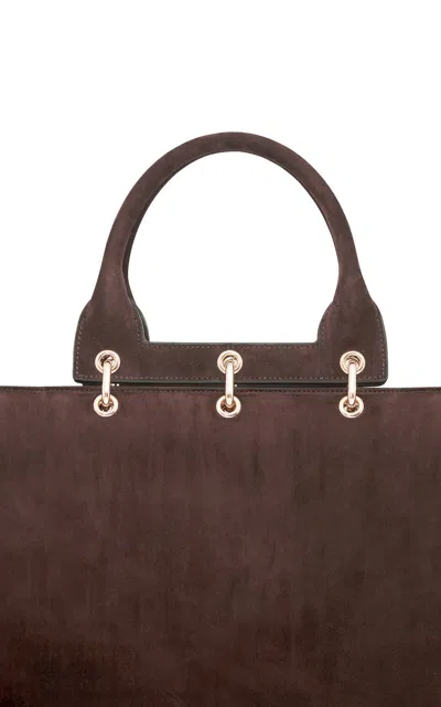 Gabriela Hearst Large Amethyst Bag In Dark Brown Suede