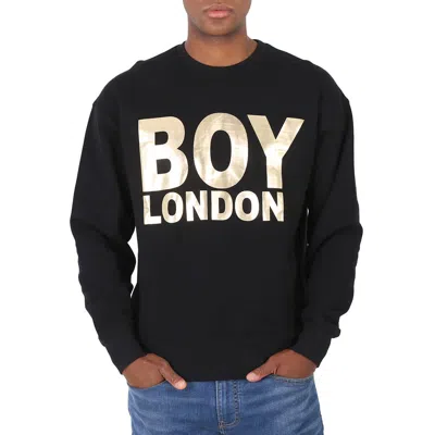 Boy London Reflective Cotton Sweatshirt In Black