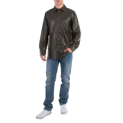 Nanushka Soil Landis Alt-leather Shirt In Black