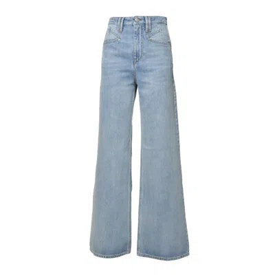 Isabel Marant High-waisted Wide Leg Jeans In Fluid Cotton Denim