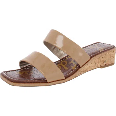 Sam Edelman Vena Womens Leather Cork Wedge Sandals