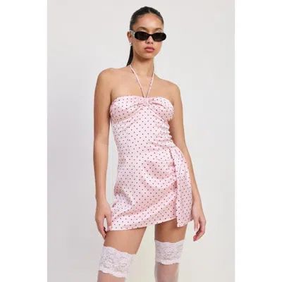 Fashnzfab Mini Halter Polka Dot Dress