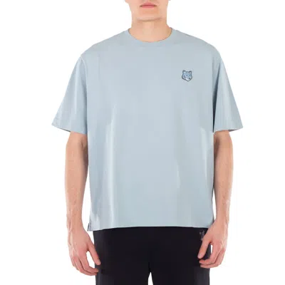Maison Kitsuné Bold Fox Head Patch Oversize Tee Shirt-l Nd Maison Kitsune Male In Blue