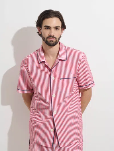 Alex Mill P'jimmies Short Sleeve Sleep Shirt In Stripe