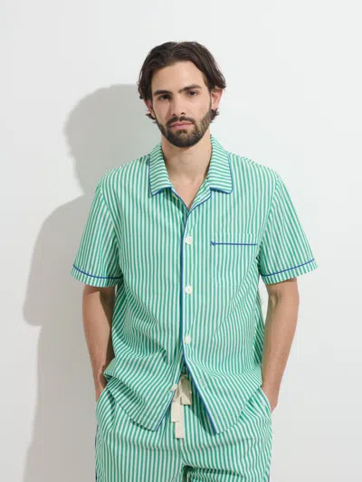 Alex Mill P'jimmies Short Sleeve Sleep Shirt In Stripe