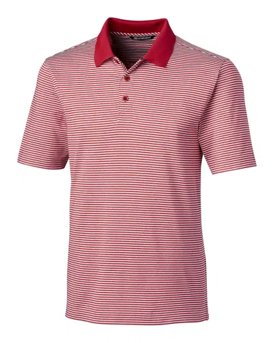 Cutter & Buck Forge Tonal Stripe Stretch Mens Big And Tall Polo Shirt In Red