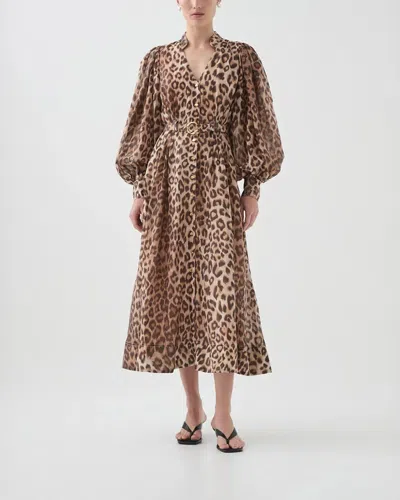 Aje Isabella Shirtdress Leopard
