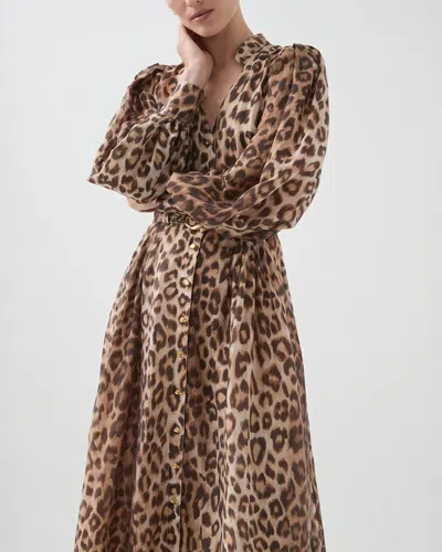 Aje Isabella Shirtdress Leopard