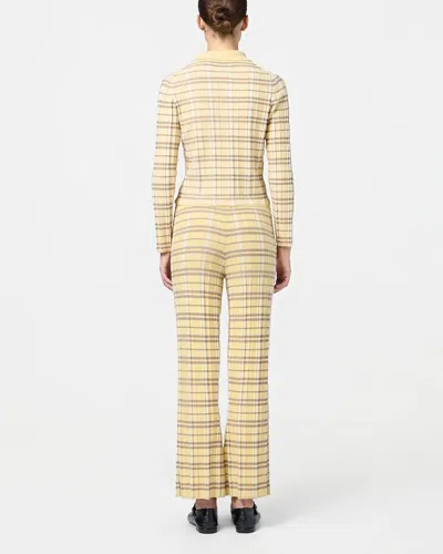 Guest In Residence Plaid Flare Pant Butter Combo