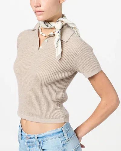 Guest In Residence Shrunken Polo In Cashmere Taupe