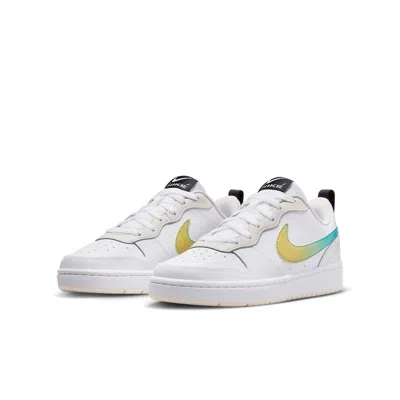 Nike (gs)  Court Borough Low 2 'white Yellow Gradient'