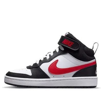 Nike (gs)  Court Borough Mid 2 'white Black University Red'