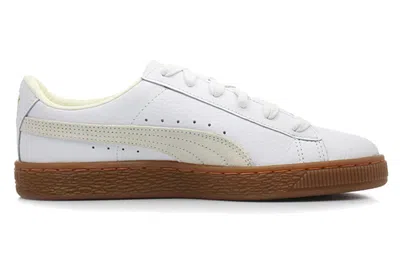 Puma Basket Classic Rubber Retro Low Top Casual Skate Shoes Unisex White