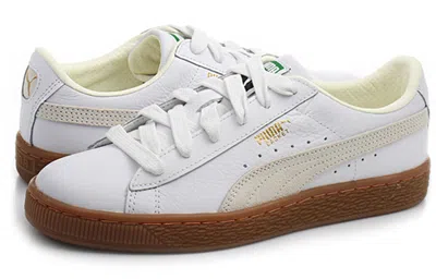 Puma Basket Classic Rubber Retro Low Top Casual Skate Shoes Unisex White