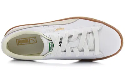 Puma Basket Classic Rubber Retro Low Top Casual Skate Shoes Unisex White