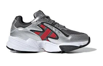 Adidas Originals (gs) Adidas Yung-96 Chasm J 'silver Metallic Scarlet' In Gray
