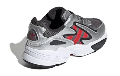 Adidas Originals (gs) Adidas Yung-96 Chasm J 'silver Metallic Scarlet' In Gray
