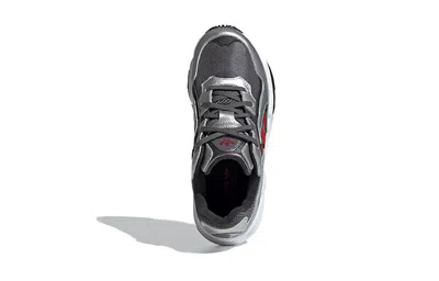 Adidas Originals (gs) Adidas Yung-96 Chasm J 'silver Metallic Scarlet' In Gray