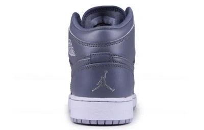 Air Jordan (gs)  1 Retro Mid 'cool Grey Wolf Grey' In Black