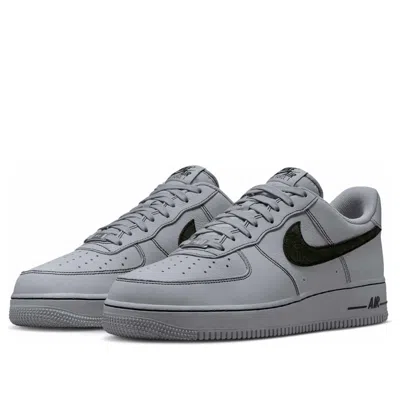 Nike Air Force 1 Sneakers With Contrast Stitch Detail In Gray