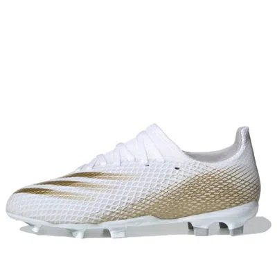 Adidas Originals (gs) Adidas X Ghosted.3 Fg 'white Metallic Gold Melange'
