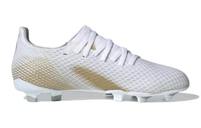 Adidas Originals (gs) Adidas X Ghosted.3 Fg 'white Metallic Gold Melange'