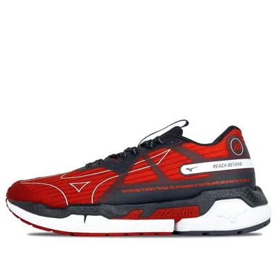 Mizuno Pi Knit Low Top Running Shoes Black/red In Multi
