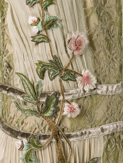 Alberta Ferretti Layered Floral Embroidery Dress | ModeSens