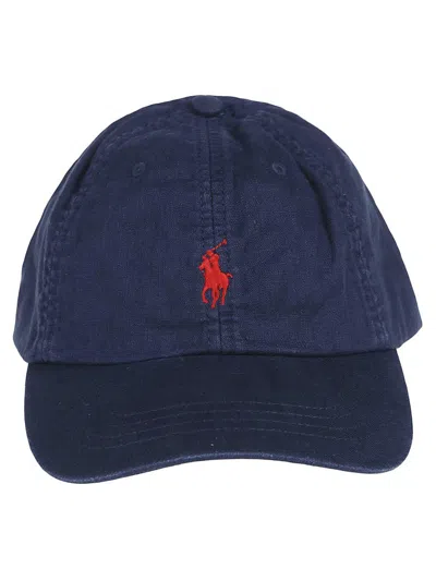 Polo Ralph Lauren Blue Baseball Cap With Logo Embroidery In Cotton Man In Blue