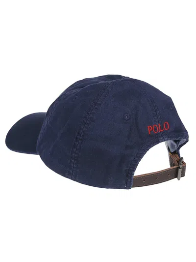 Polo Ralph Lauren Blue Baseball Cap With Logo Embroidery In Cotton Man In Blue