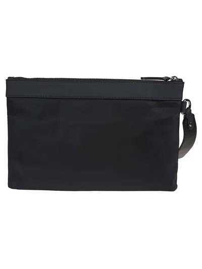 Michael Kors Loop Handle Wrist Strap Clutch Bag In Black