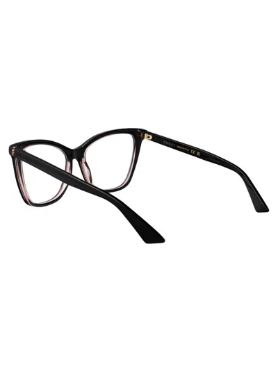 Gucci Gg1817o Linea Emblem Eyeglasses In Black-black-transparent