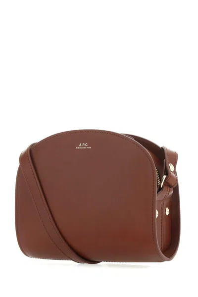 Apc Demi-lune Crossbody Bag In Brown