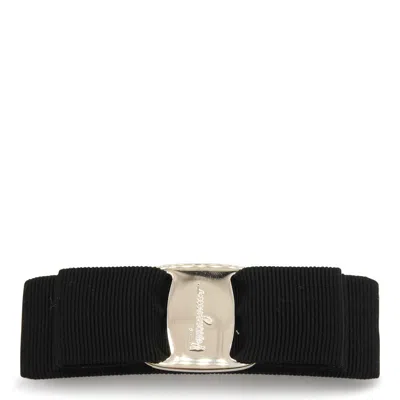 Ferragamo Haarspange Aus Seide Mit Schleife In Black