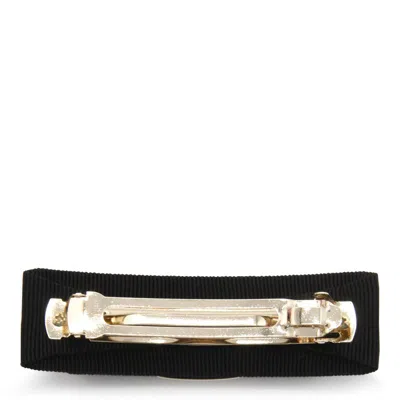 Ferragamo Haarspange Aus Seide Mit Schleife In Black