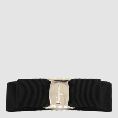 Ferragamo Haarspange Aus Seide Mit Schleife In Black