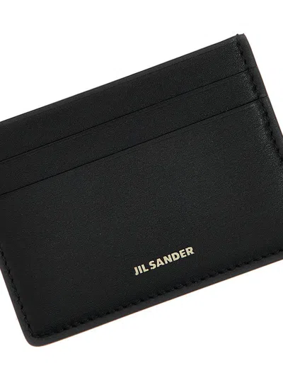 Jil Sander Logo Detail Leather Card Holder