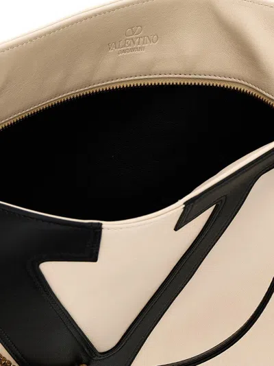 Valentino Garavani Garavani Viva Superstar Medium Nappa Leather Shopping Bag Woman Butter/black Uni