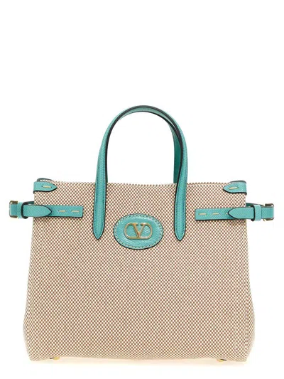 Valentino Women's Two-tone Canvas Antibes Shopping Bag | 6w2b0r19jse Color R2k