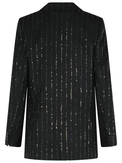 Philipp Plein 'boyfriend Fit' Blazer With Black Wool Blend Paiettes