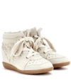 ISABEL MARANT Bobby suede wedge sneakers,P00211145