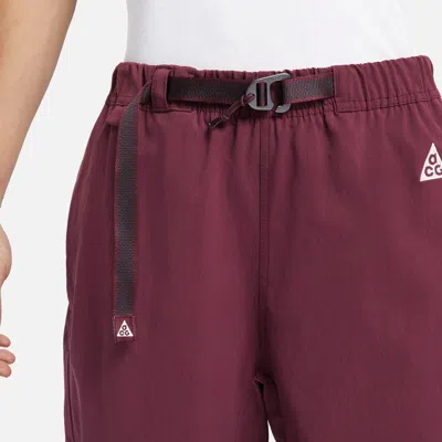 Nike Burgundy Trail Trousers In Burgundy