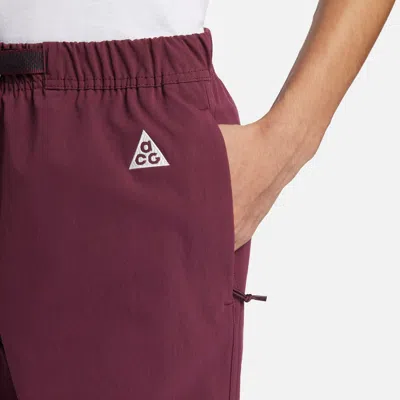 Nike Burgundy Trail Trousers In Burgundy