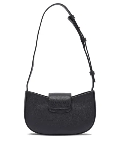 Ferragamo Gabry Black Calf Leather Shoulder Bag