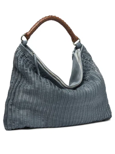 Giancarlo Nevola Textured Blue Shoulder Bag