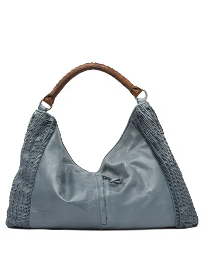 Giancarlo Nevola Textured Blue Shoulder Bag